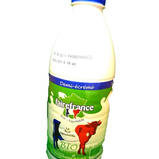 lait faire France demi écrémé  bio 1 litre