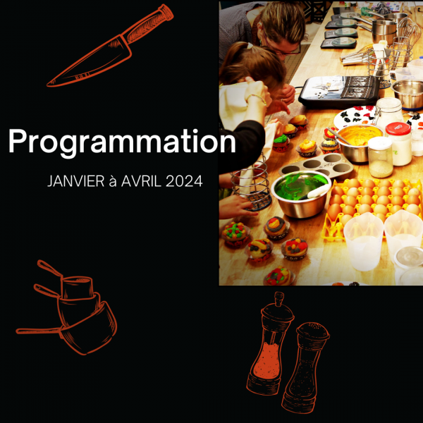 Programmation ateliers Janvier à Avril 2024