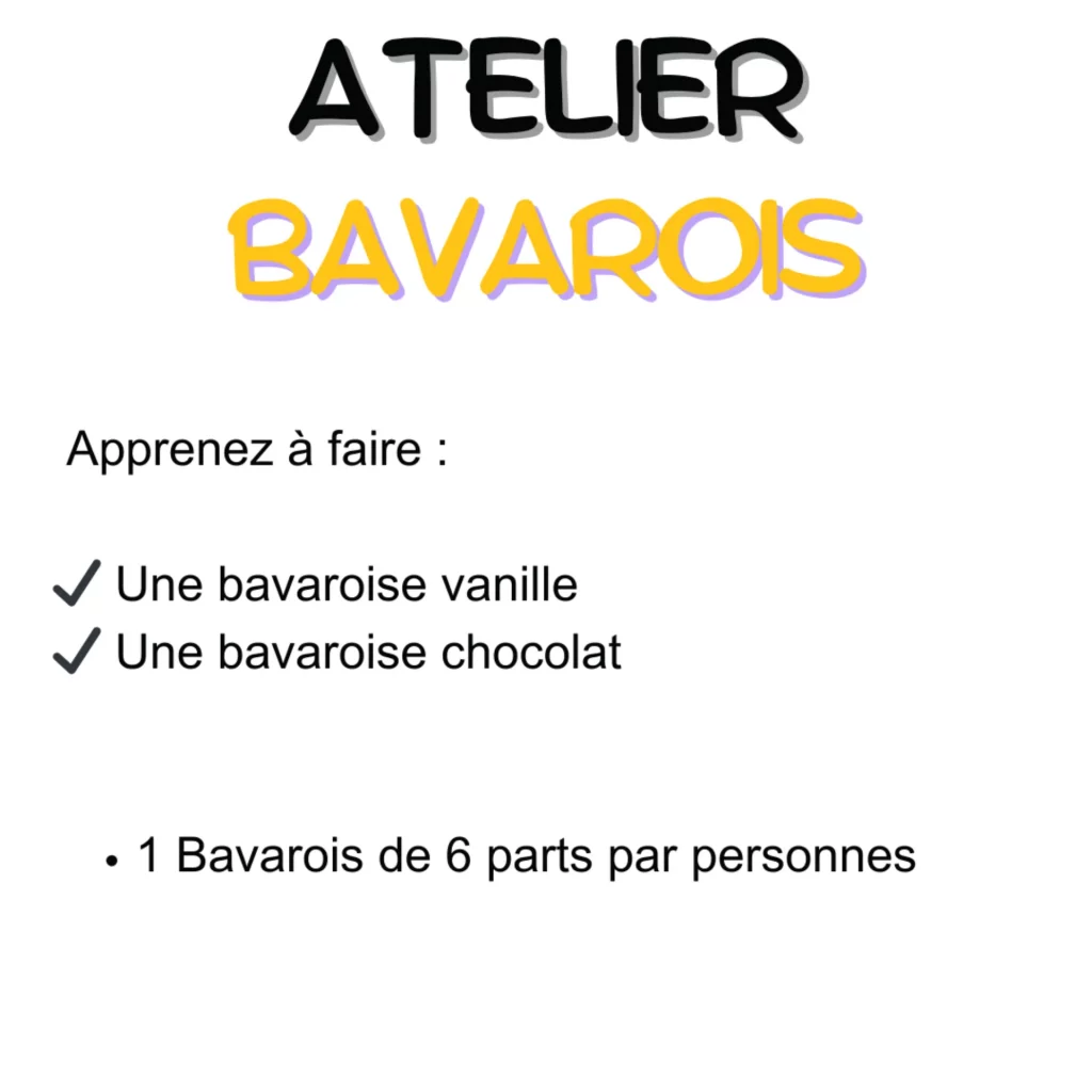 _atelier bavarois chocolat vanille